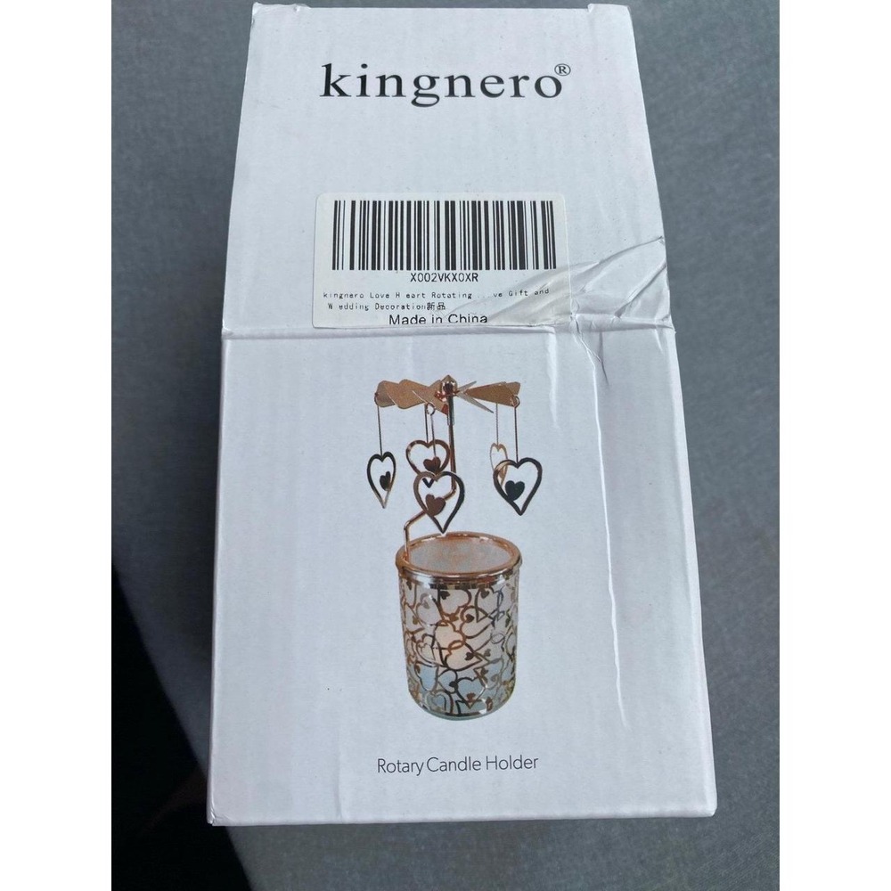 Rotary Candle Holder Kingnero 3" Hearts Rotating Gift